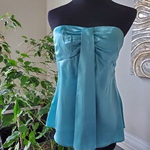 Ann Taylor Loft Seafoam Blue Silk Top